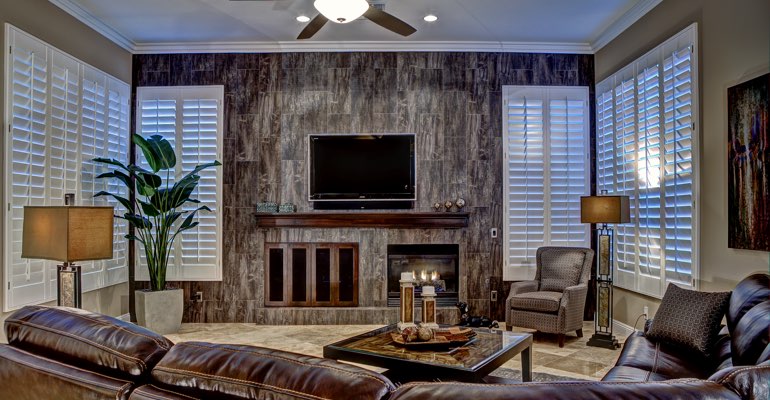 Jacksonville living room with shutters