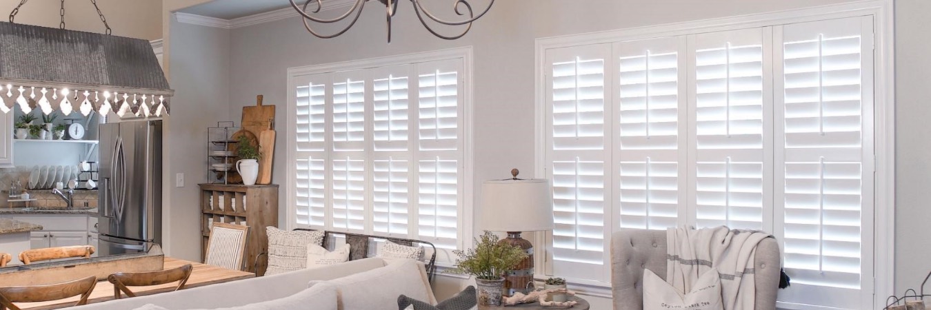 Plantation shutters in Atlantic Beach kitchen