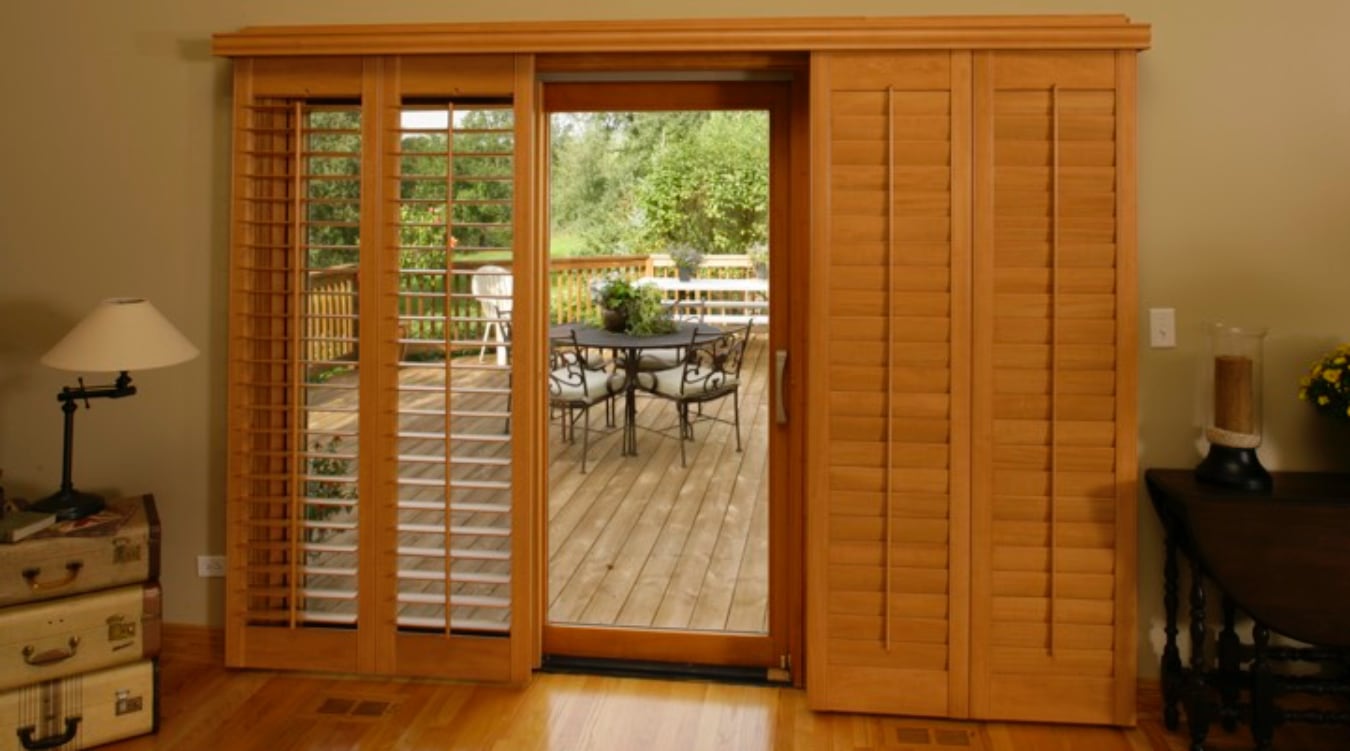 Sliding Glass Door Shutters In Jacksonville Sunburst