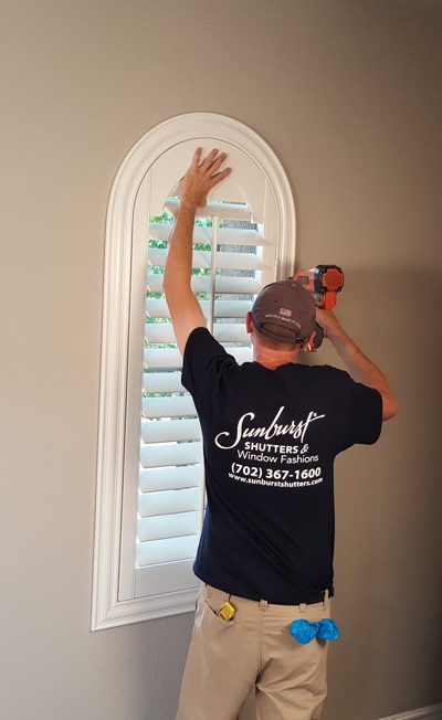 Shutter install in Jacksonville bedroom